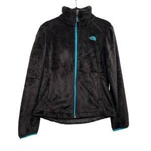 The North Face Gorpcore Cozy Sherpa Fleece Zip Jacket Gray Teal Womens S/P